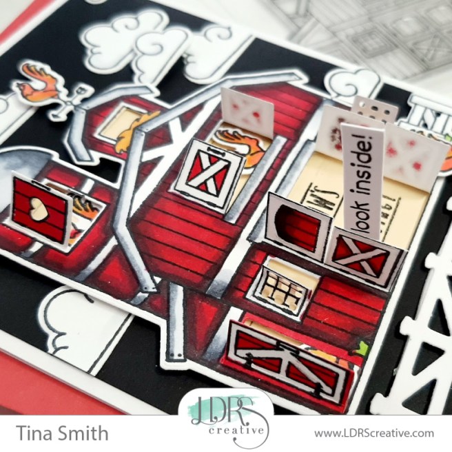 Card Tutorial by Tina Smith with the LDRS Creative Barnyard Stamp set #LDRSCreative #Papercrafts #Cardmaking #CardsandCoffeeTime
