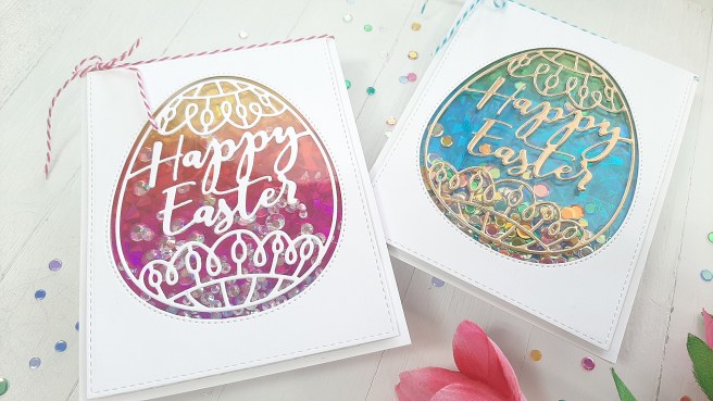 Shaker card tutorial by Tina Smith with the Simon Says Stamp Faberge Egg Die Set #SimonSaysStamp #LuckyToKnowYou #CardsandCoffeeTime #Cardmaking