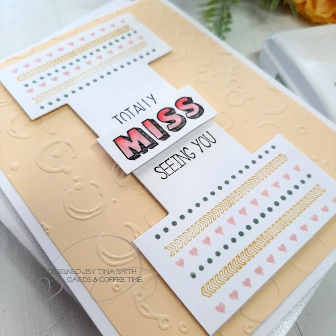 Miss you card tutorial by Tina Smith with the Spellbinders Fun Stampers Journey Stamp of the Month club kit for March 2020  #Spellbinders #SpellbindersClubKits #FSJourney #Cardmaking