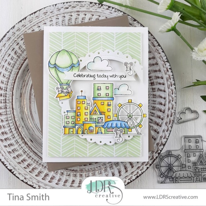 Card tutorial by Tina Smith with the LDRS Creative Boardwalk Mice Stamp set #LDRSCReative #Cardmaking #HandmadeCards #CardsandCoffeetime