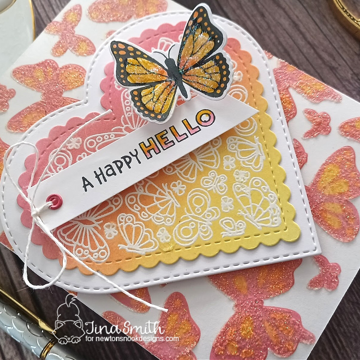 Newton’s Nook – Heartfelt Butterflies | Cards and Coffee Time