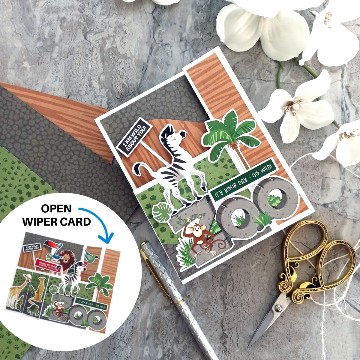Photoplay Paper – A Day at the Zoo | Cards and Coffee Time