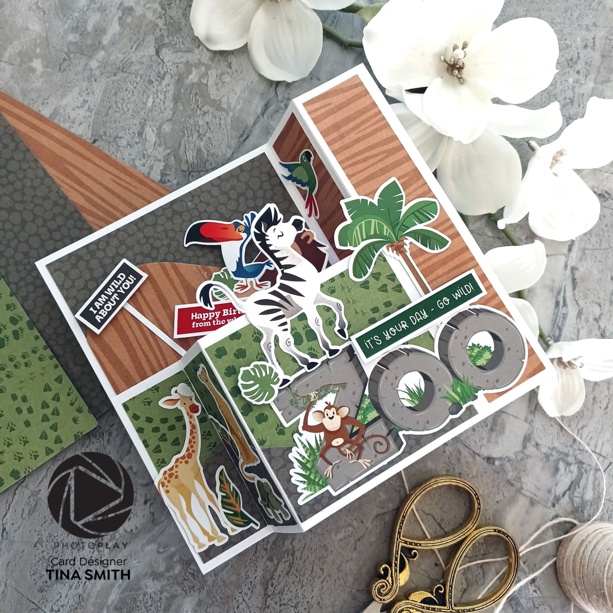 Photoplay Paper – A Day at the Zoo | Cards and Coffee Time