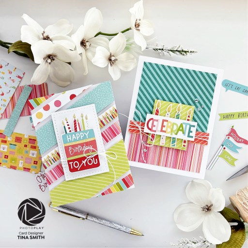 Create 2 Extra Cards using the Card Kit Leftovers from the Photoplay Birthday Sparkle Pre-Designed Card Kit!