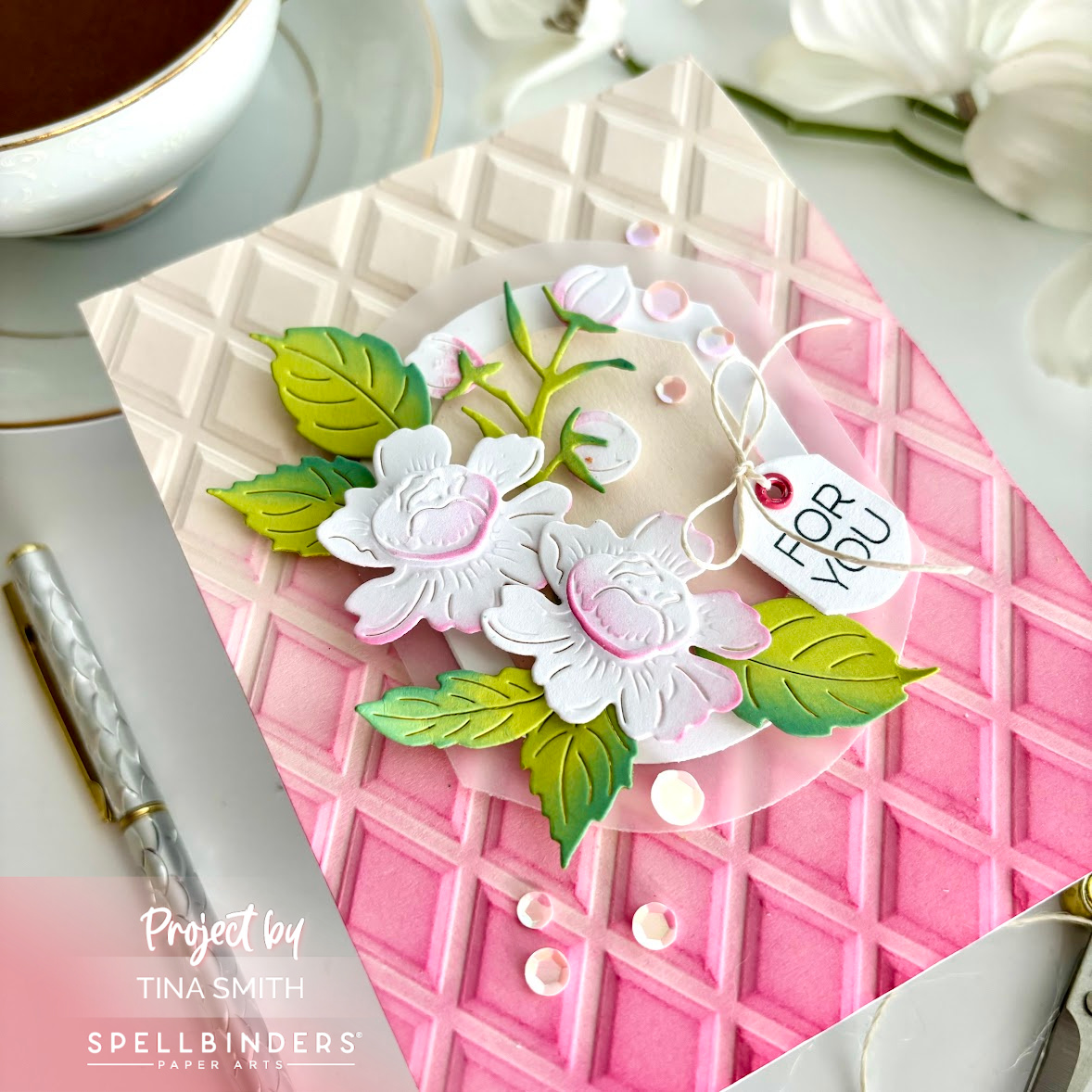 Spellbinders Press Plate Mirrored Arch - Nested Sprigs Für Kartenbasteln Und Scrapbooking