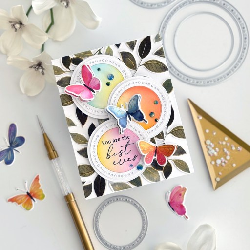 Fluttering Butterflies Washi, Circles & Rings for the Pinkfresh Studio Monthly Challenge!