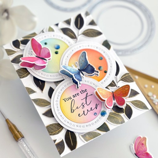 Fluttering Butterflies Washi, Circles & Rings for the Pinkfresh Studio Monthly Challenge!