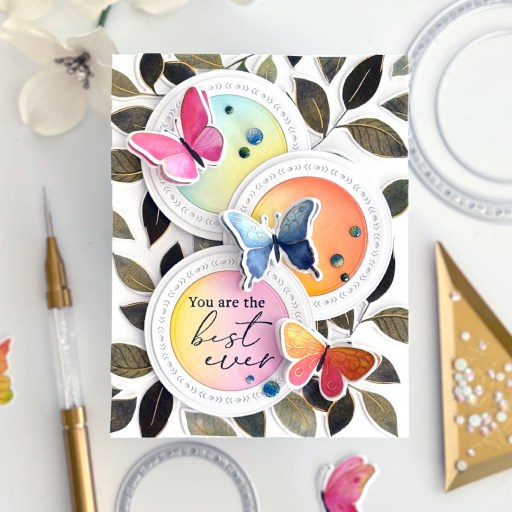 Fluttering Butterflies Washi, Circles & Rings for the Pinkfresh Studio Monthly Challenge!