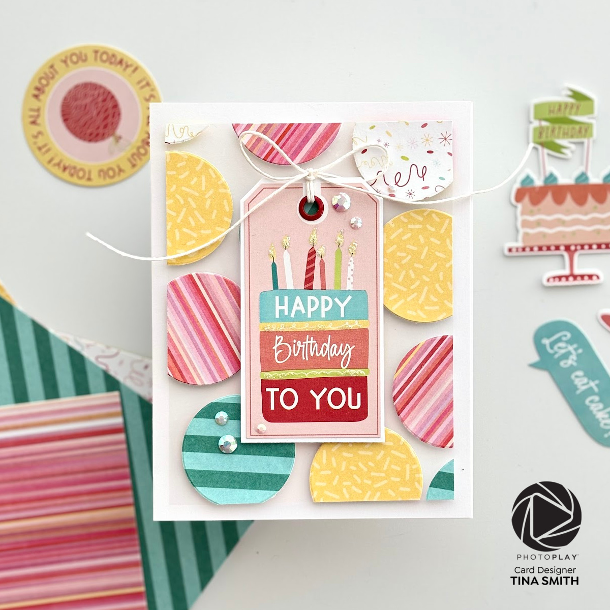 3 Floating Cards using Patterned Papers & the Photoplay Birthday Sparkle Collection!