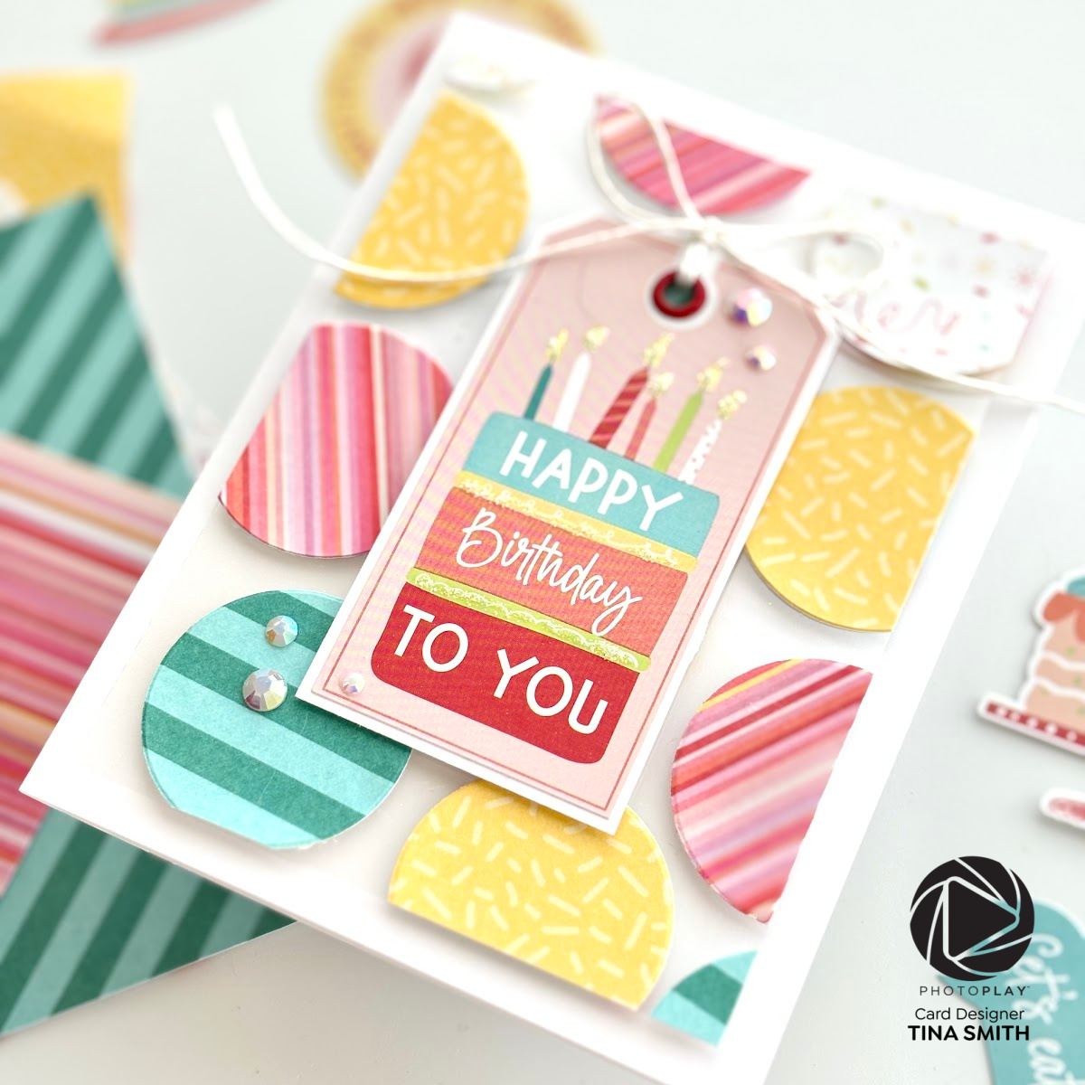3 Floating Cards using Patterned Papers & the Photoplay Birthday Sparkle Collection!