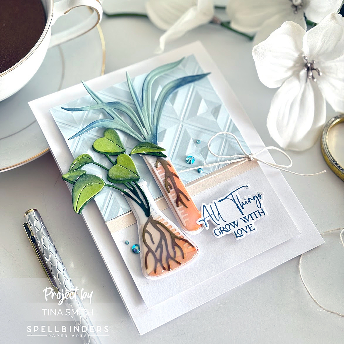 A Just Because Card with the Spellbinders Propagation Garden Collection!