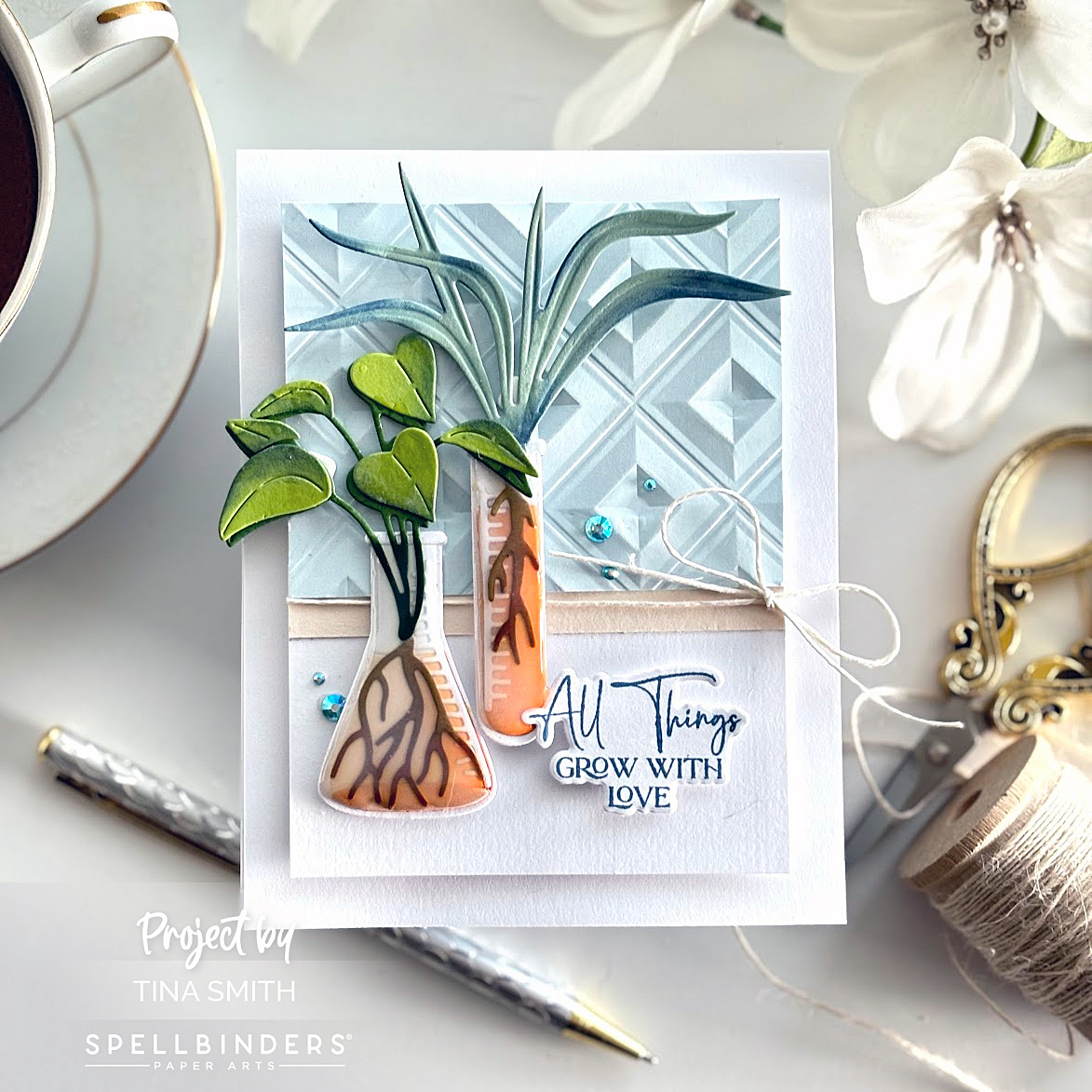A Just Because Card with the Spellbinders Propagation Garden Collection!