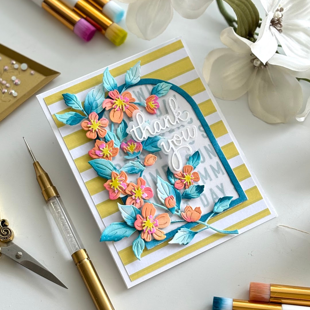 Lots of Flowers for the Pinkfresh Studio Monthly Challenge!