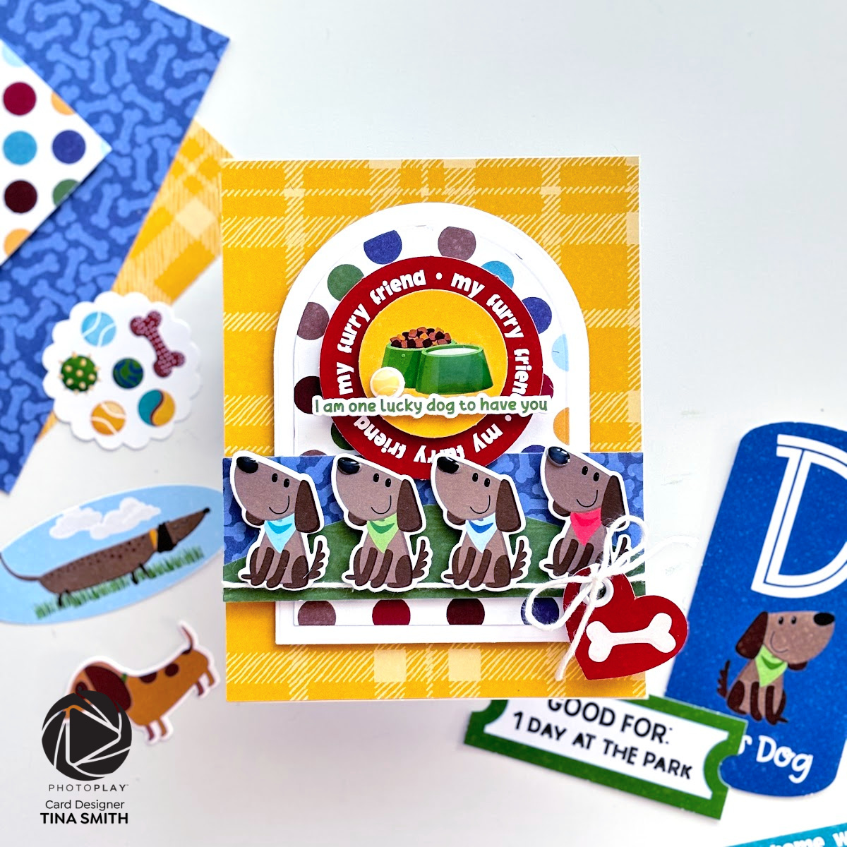 2 Cards using Patterned Papers & the Photoplay Hot Diggity Dog Collection! #PhotoplayPaper #Cardsandcoffeetime