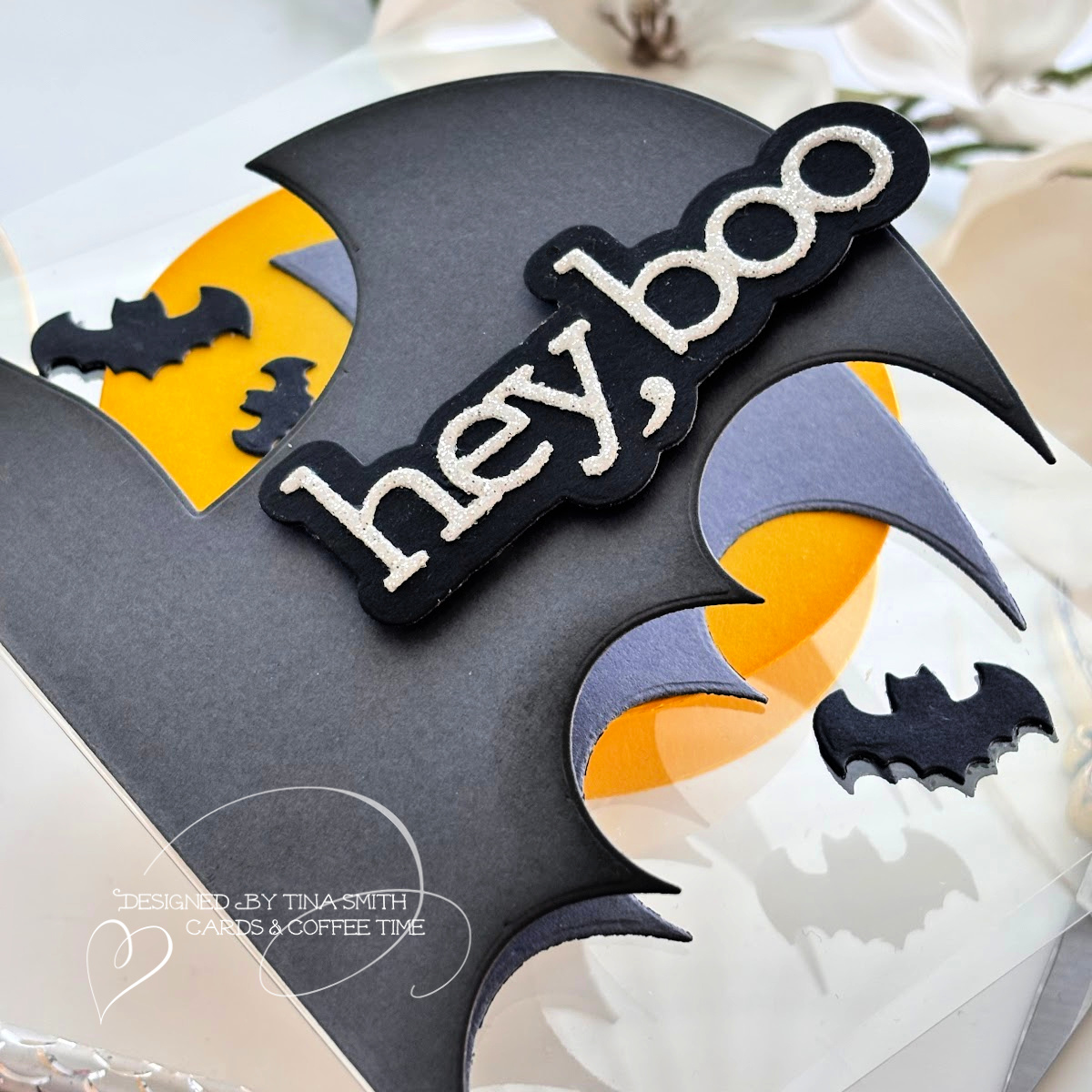 A Clear Halloween Card and a Look at a few New Items from the Simon Says Stamp Cheering For You Release! #Cardsandcoffeetime #SSSCheeringForYou