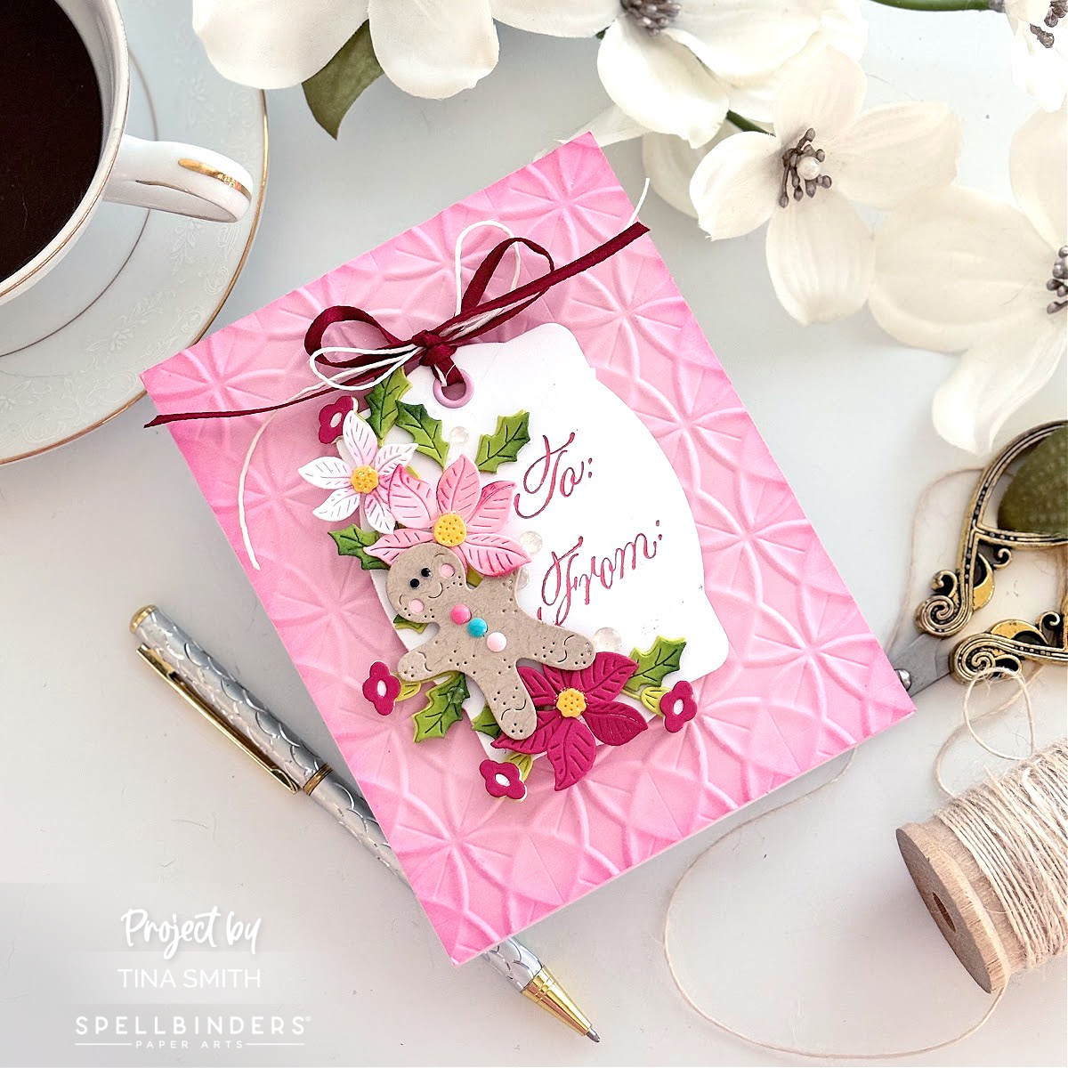 Creating two Holiday Cards with Tags Using the Spellbinders Copperplate Gift Tag Set! #cardsandcoffeetime #spellbinders