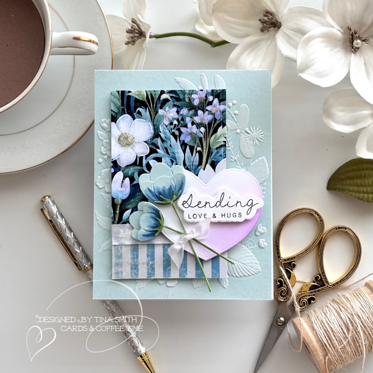 Three Cards with the Simon Says Stamp Graceful Flowers - August 2024 Card Kit! #cardsandcoffeetime #simonsaysstamp