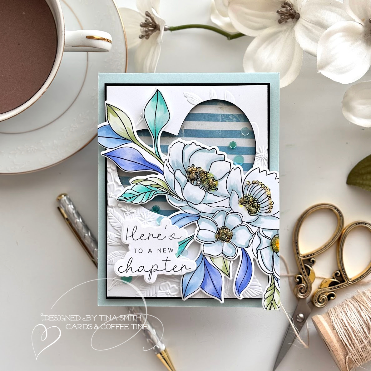 Three Cards with the Simon Says Stamp Graceful Flowers - August 2024 Card Kit! #cardsandcoffeetime #simonsaysstamp
