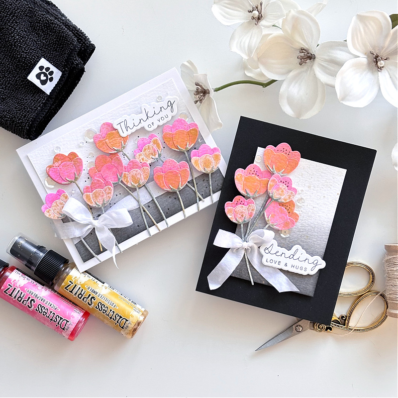 2 Cards with the Simon Says Stamp Graceful Flowers - August 2024 Card Kit! #cardsandcoffeetime #simonsaysstamp