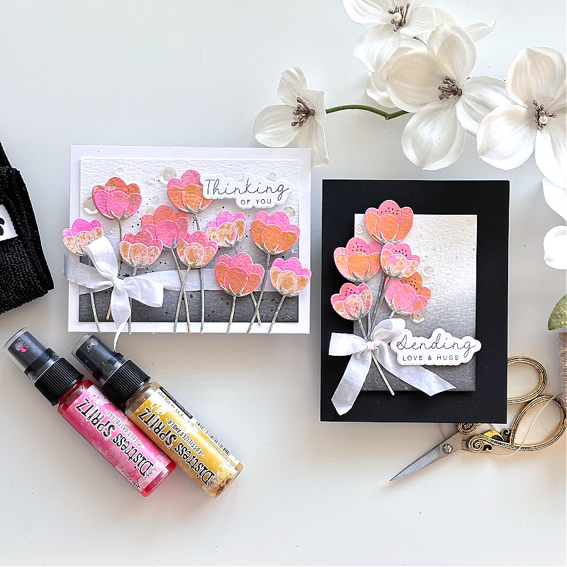 2 Cards with the Simon Says Stamp Graceful Flowers - August 2024 Card Kit! #cardsandcoffeetime #simonsaysstamp