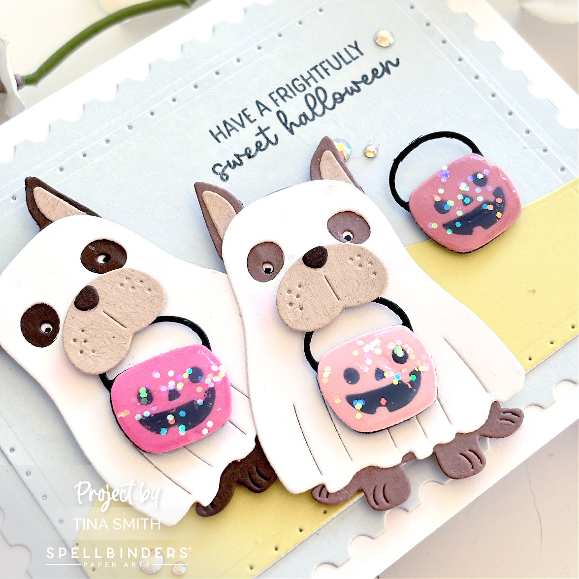 Creating a Halloween Card Using the Spellbinders Woof-or-Treat Die Set! #cardsandcoffeetime #spellbinders