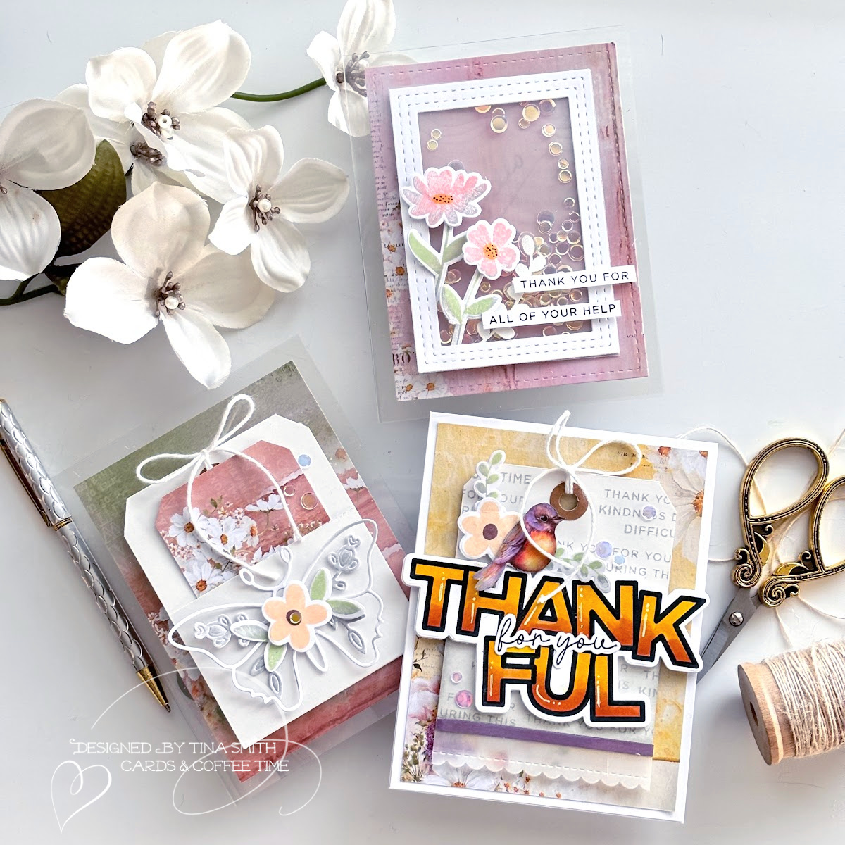 Three Cards with the Simon Says Stamp Chunky Thankful Greetings - September 2024 Card Kit! #cardsandcoffeetime #simonsaysstamp #SSSCKSeptember2024